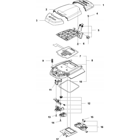 Center Consol Assembly for Husqvarna Automower 430X