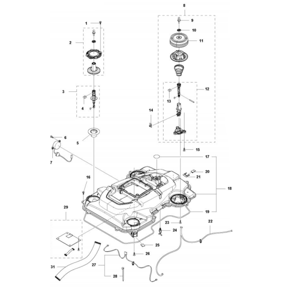 Chassis Upper Assembly for Husqvarna Automower 450X