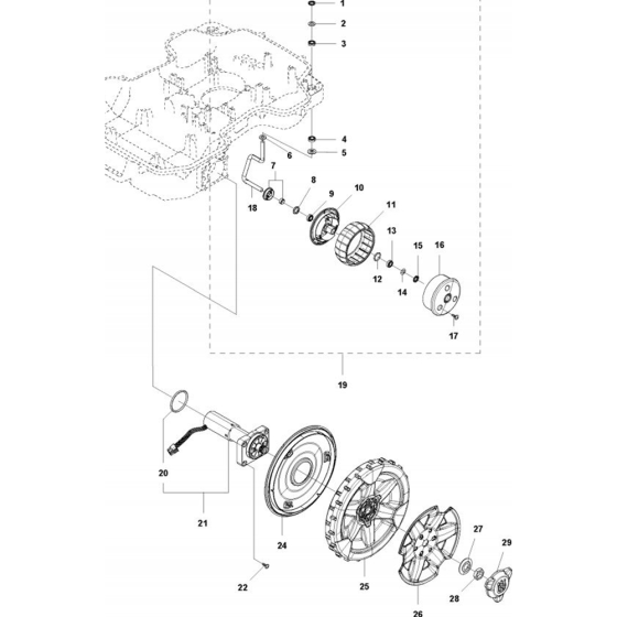 Wheels & Tires Assembly for Husqvarna Automower 450X