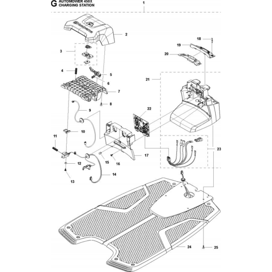 Charging Station Assembly for Husqvarna Automower 450X