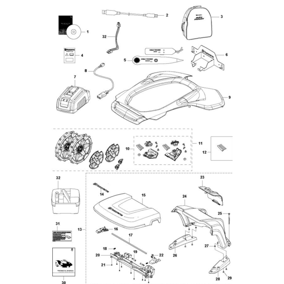 Accessories Assembly for Husqvarna Automower 450X