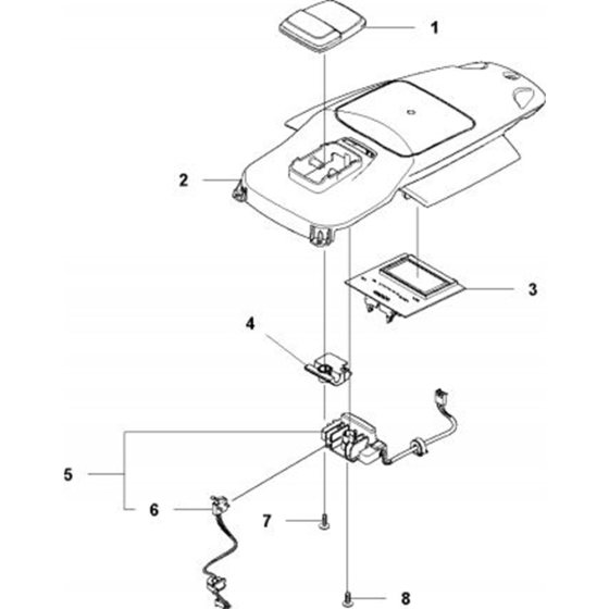 Center Consol Assembly for Husqvarna Automower 520