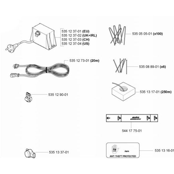 Installation Accessories Assembly for Husqvarna Automower G2 (2003-2006)