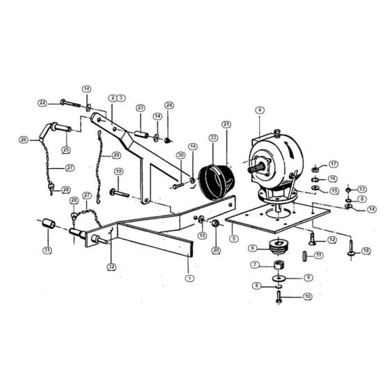 Drive Assembly  for Stihl/ Viking AZ 4000 S Petrol Shredder