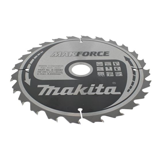 Makita T.C.T 230 x 30mm Circular Saw Blade for Wood - OEM No. B-08383