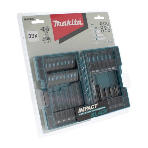 Makita 33 Piece Impact Black Set - Genuine Makita - OEM No. B-66896
