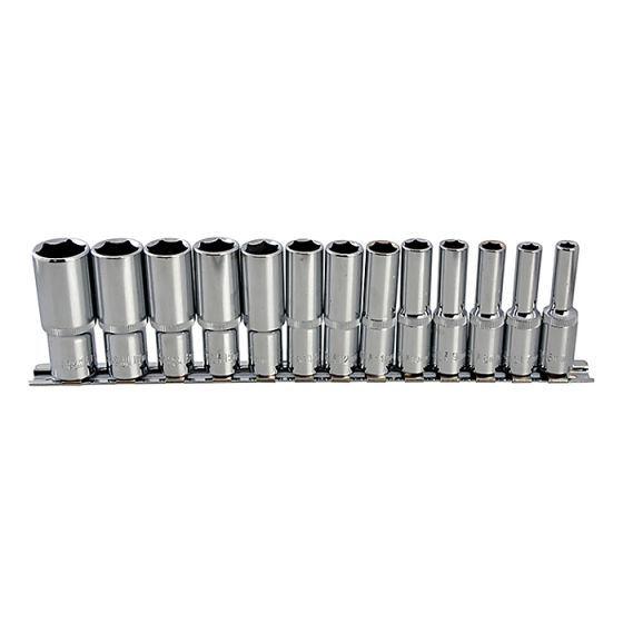 Deep Socket Set of 13 Metric 3/8in Square Drive by BlueSpot - 1542