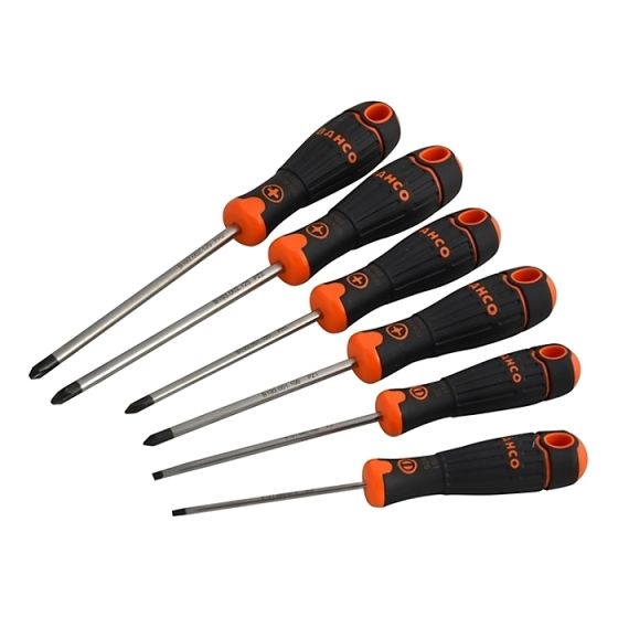 BAHCOFIT Screwdriver Set of 6 Slotted / Phillips / Pozi by Bahco - B219.026