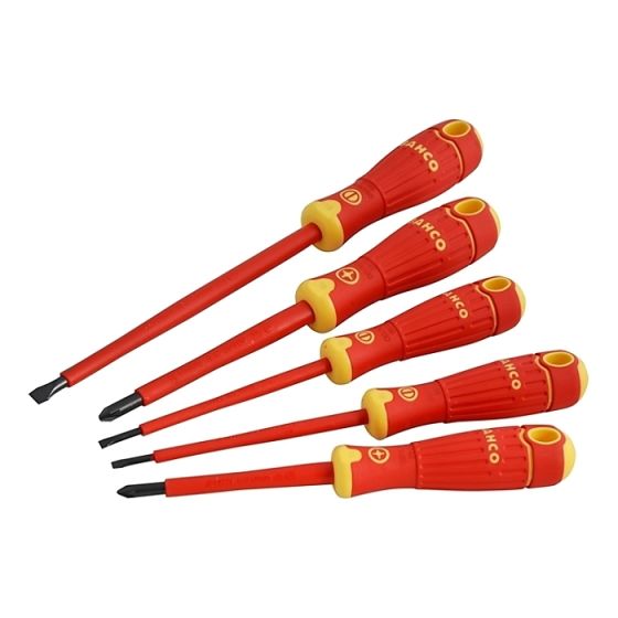 BAHCOFIT Insulated Scewdriver Set of 5 Slotted / Pozi by Bahco - B220.015