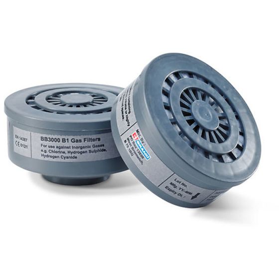 B1 Filters Fits BB3000 Respirators Suitable for Inorganic Gases (Per Pair)