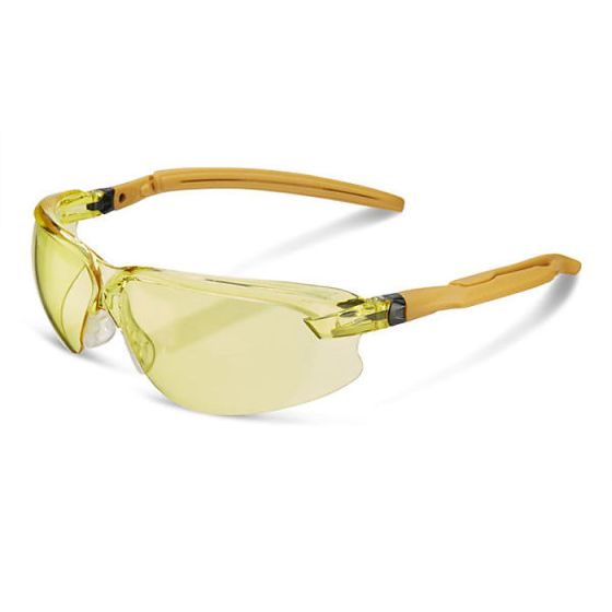 H10 Safety Spectacles Polycarbonate Lens Anti-Fog Ergo Temple Fit Yellow
