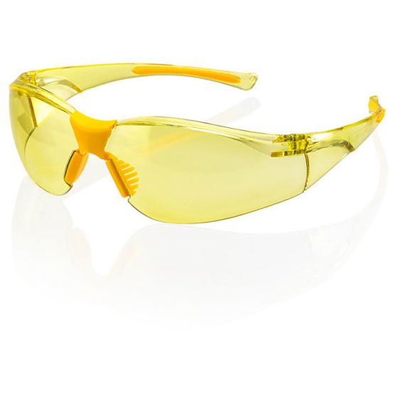 Memphis Safety Spectacles Non-Slip Nosepiece EN166 Class 1 FT Lens Yellow