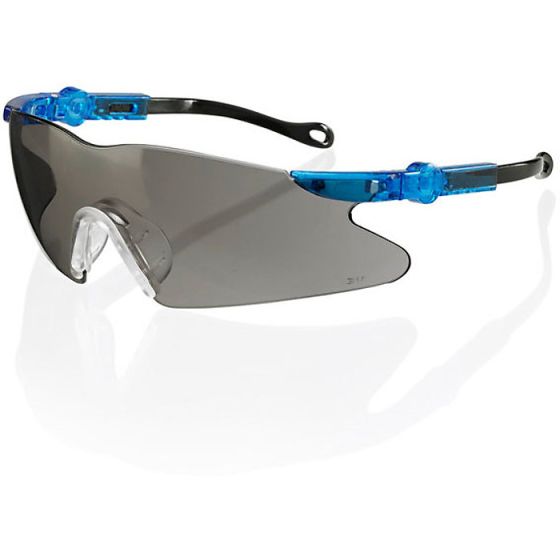 B-Brand Nevada Safety Spectacles Adj Side Arms c/w Ratchet EN166 -1 Grey