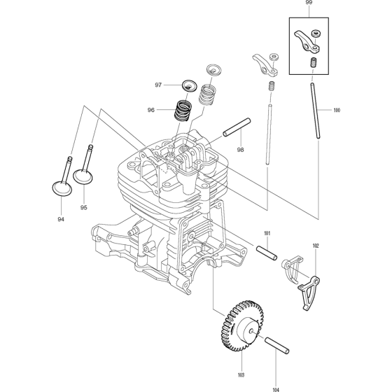 Camgear Assembly for Makita BBX7600