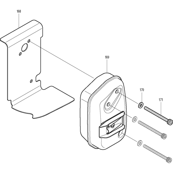 Muffler Assembly for Makita BBX7600