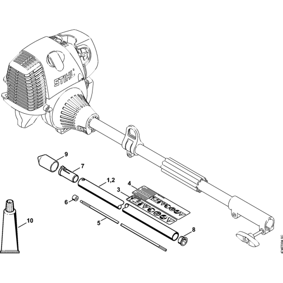 BF-KM Drive tube assembly for Stihl KombiTool