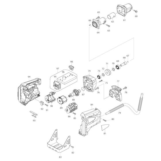 Makita BC231UD Motor Assembly