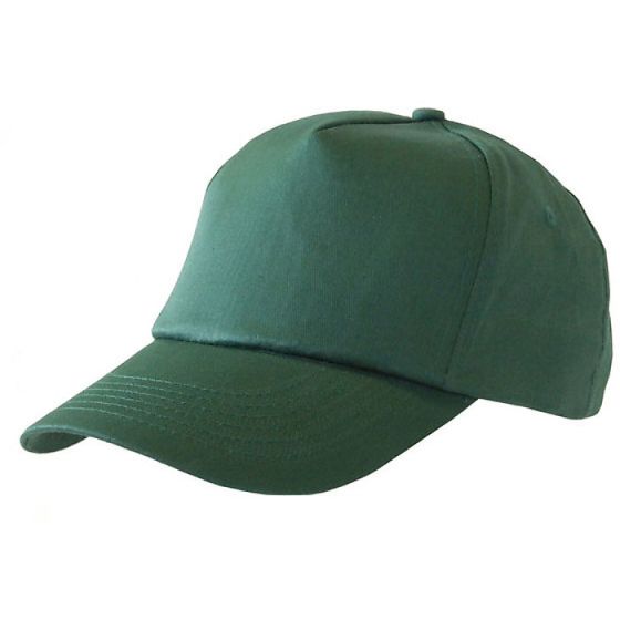 Baseball Cap Pre-Curved Standard Peak Fabric 5 Panel Design Bottle Green