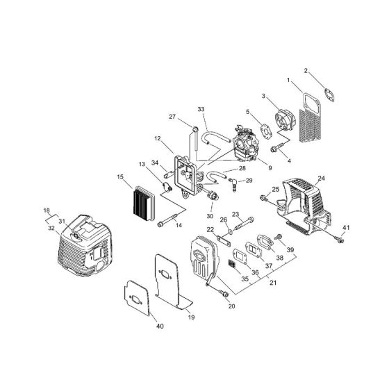 Air Filter & Muffler for ECHO