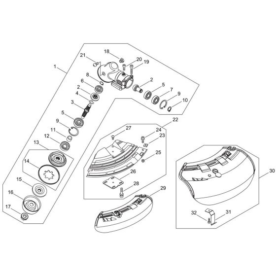 Gear Case & Shield for ECHO