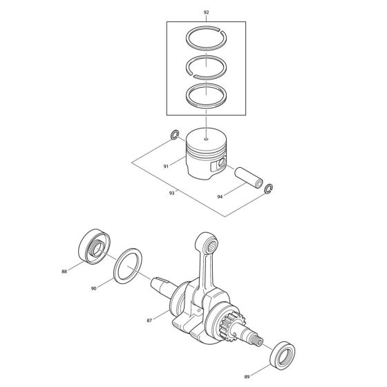 Crankshaft, Piston Assembly