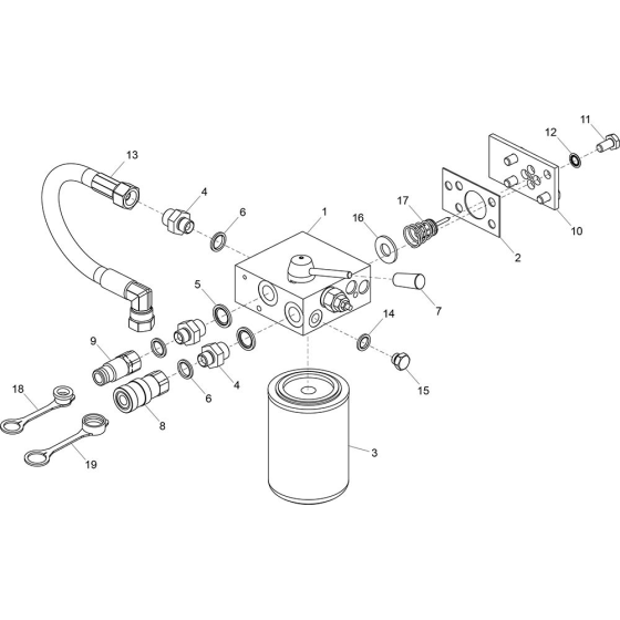 Valve Assembly for Belle Bulldog Hydraulic Power Pack