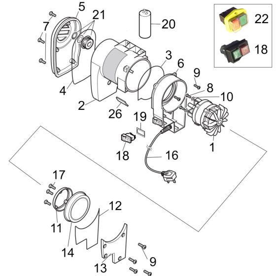 Belle Minimix 150 Electric Motor (after 2002)