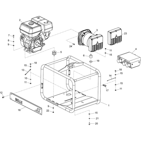 Main (GPX 5000) Assembly for Belle GPX Range Generators