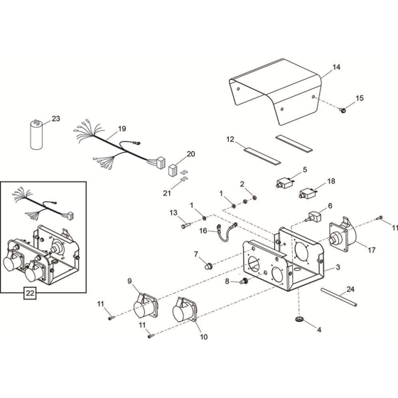 Control Box (GPX 3400) Assembly for Belle GPX Range Generators