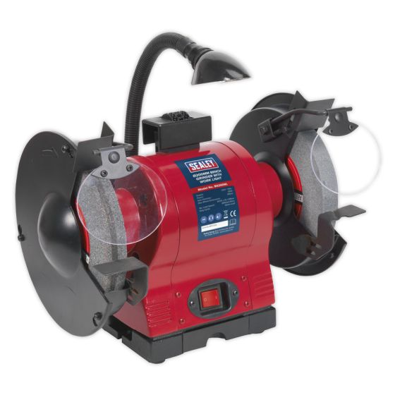 Bench Grinder Dia.200mm with Work Light 550W/230V Sealey Part No. BG200WL