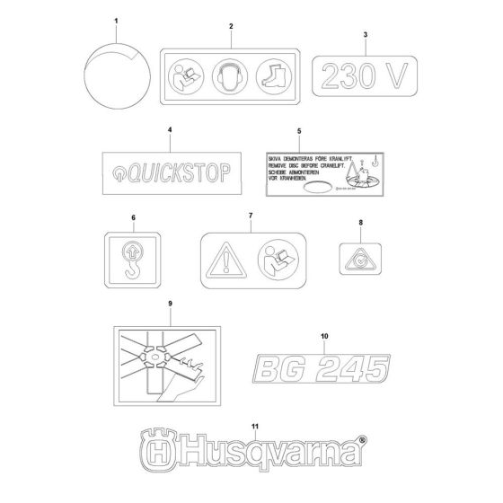 Decals for Husqvarna BG 245 E