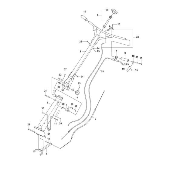 Handle Assembly for Husqvarna