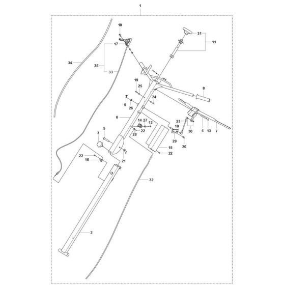 Handle Assembly for Husqvarna