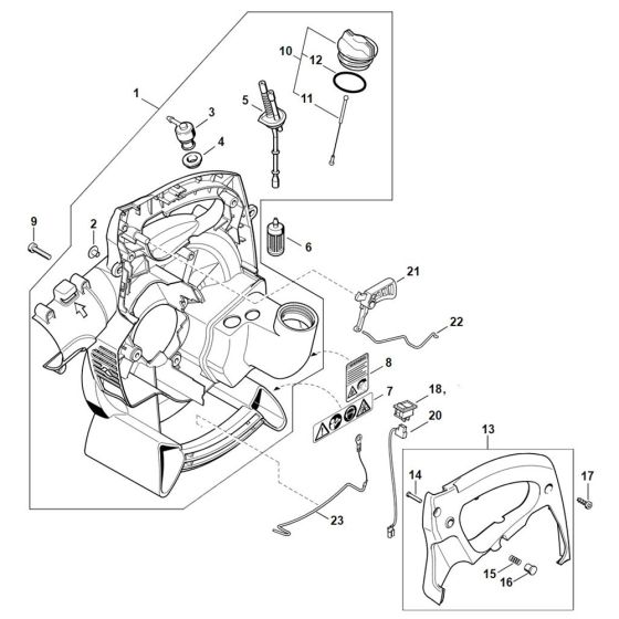 Fan Housing for Stihl BG 55