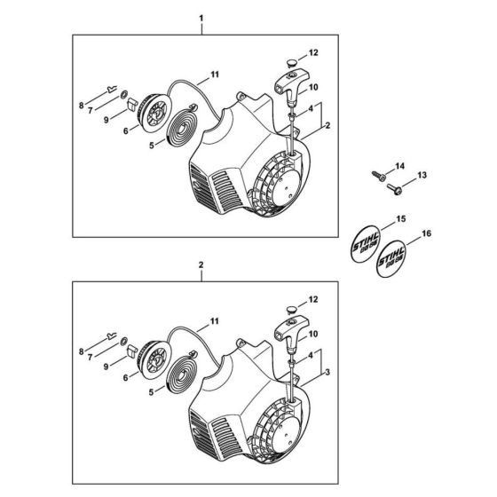 Rewind Starter for Stihl BG 85