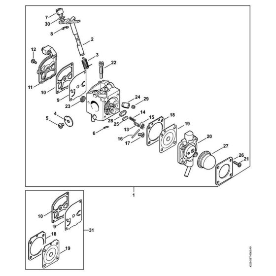 Carburetor C1Q-S55 for Stihl