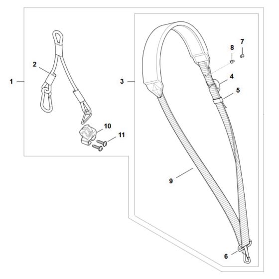 Harness Assembly for Stihl BGA 160