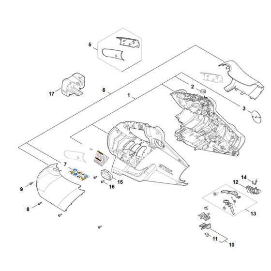 Main Assembly for Stihl BGA 250
