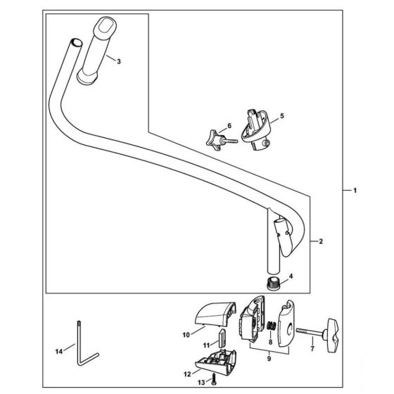 Bike Handle for Stihl BGA 300.0