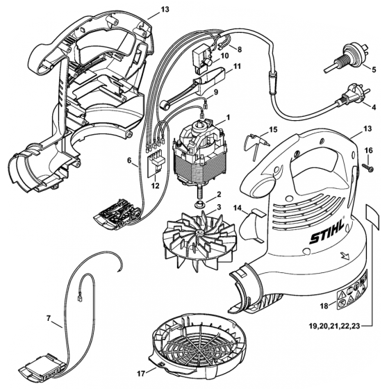 Fan Housing for Stihl BGE81