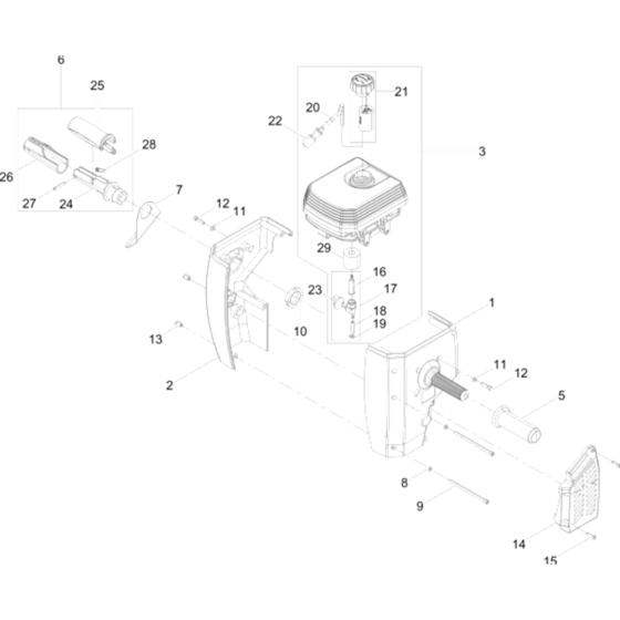 Cover Assembly for Wacker BH22-5000007890 (Petrol) Rev.107 Breakers