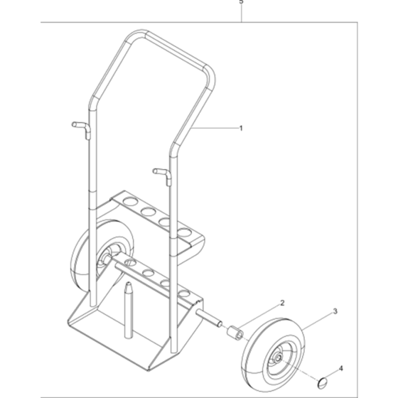 Cart Transportation-1 Assembly for Wacker BH22-5000007890 (Petrol) Rev.107 Breakers