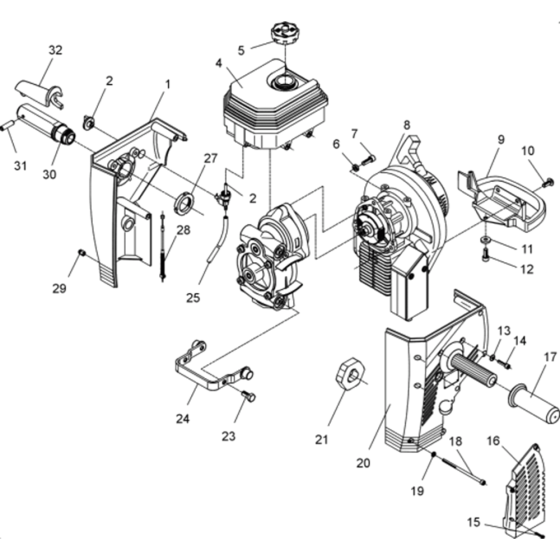 Hammer Assembly for Wacker BH23-5000008333 (Petrol) Rev.100 Breakers