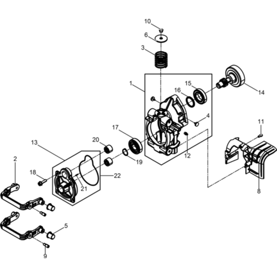 Crankcase Assembly for Wacker BH23-5000610377 (Petrol) Rev.102 Breakers