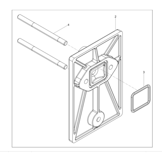 Intermediate Flange Assembly for Wacker BH23-5000610380 (Petrol) Rev.102 Breakers