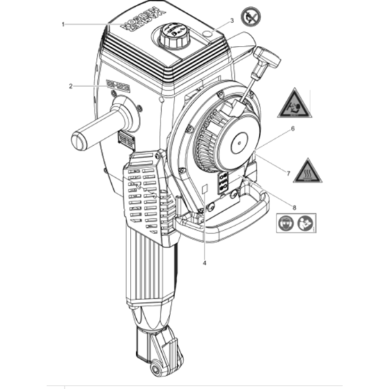 Labels Assembly for Wacker BH23-5000007892 (Petrol) Rev.109 Breakers