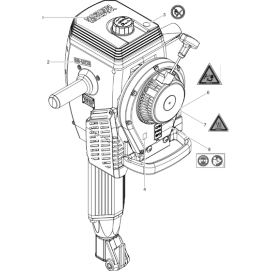 Labels Assembly for Wacker BH23-5000007894 (Petrol) Rev.109 Breakers