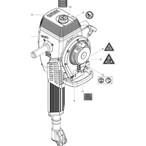 Labels for Wacker BH24 5000610293 (Petrol) Rev.103 Breakers