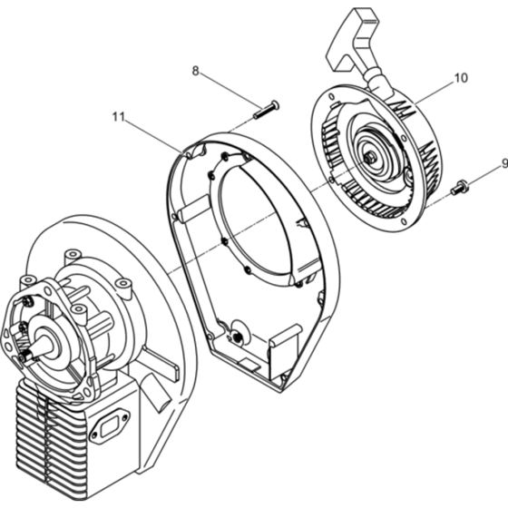 Gas Engine Assembly for Wacker BH24 5000610293 (Petrol) Rev.103 Breakers