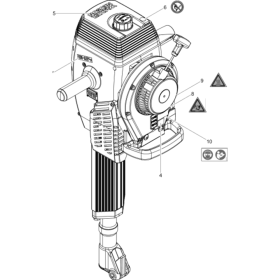 Labels for Wacker BH24 5000610342 (Petrol) Rev.102 Breakers